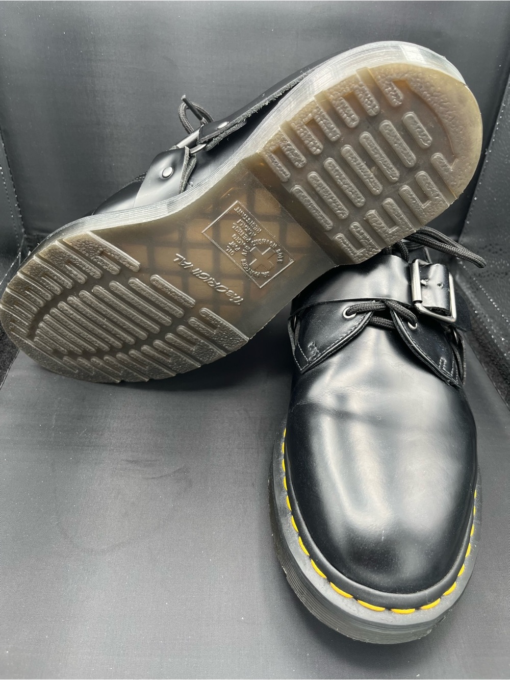 Men’s Dr. Martens Black Harness Buckle Derby’s - Picture 3 of 3